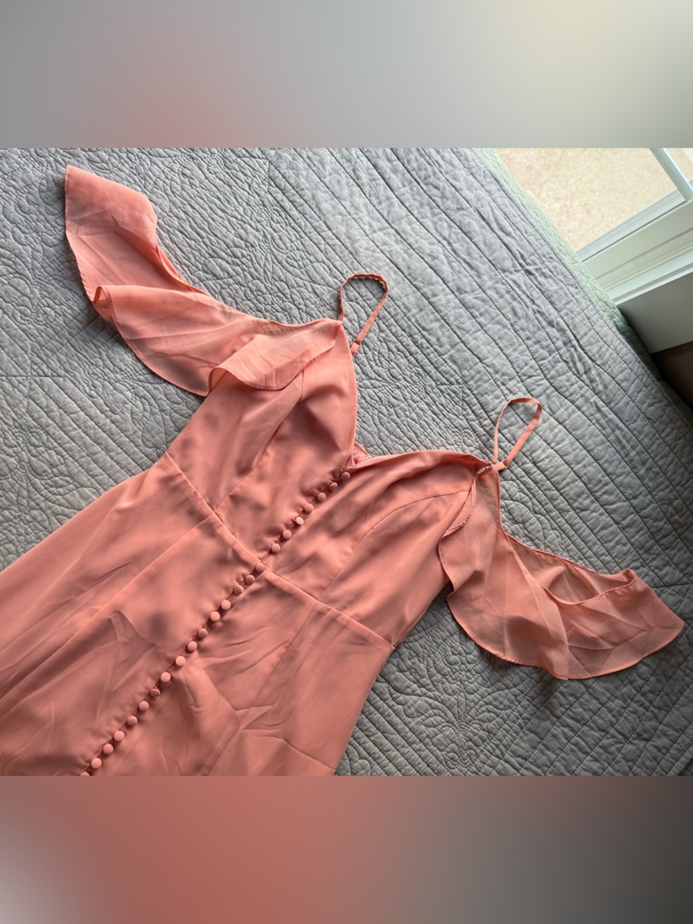 Long Button Front Dress